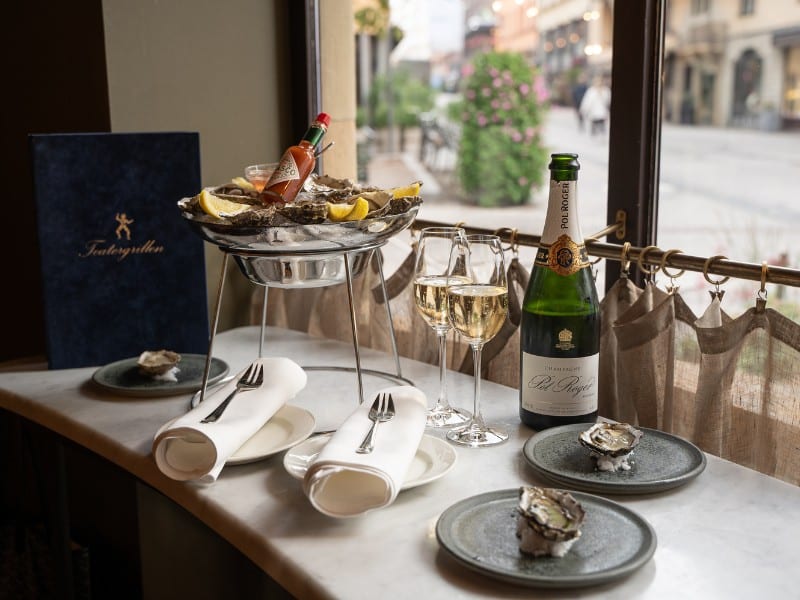 Ostron och Champagne